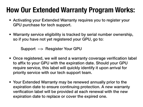 Annual Extended Warranty: M1428-DV Ground Power Unit